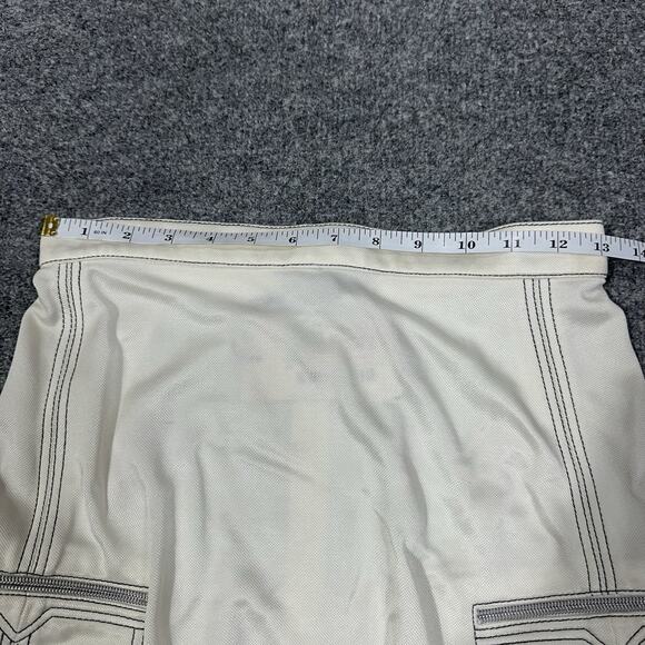 Vintage GIANNI VERSACE Couture Skirt Knee Length White 90s NEW NWT - Picture 9 of 12